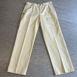 HAGGAR MEN PANT 34x32 KHAKI WORK WEEKEND CLASSIC FIT NO IRON COMFORT NWT